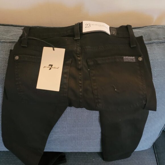 7 For All Mankind – Women's Gwenevere model pants, black color size 23/24/29 - Picture 2 of 5
